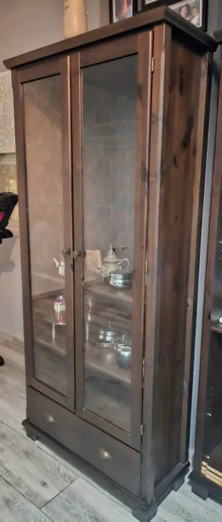 conjuntos Estantería, mesa tv y vitrina de comedor