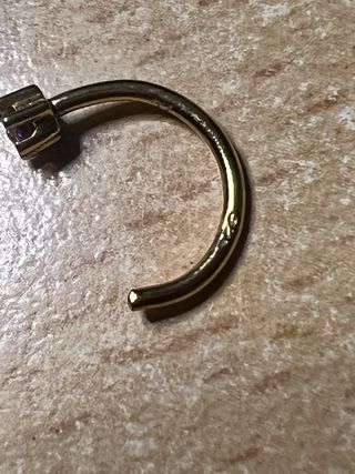 Pendiente Plata Ley 925 Baño Oro