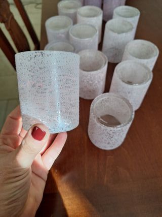 Set 24 Bicchieri Effetto Ghiaccio Moderni