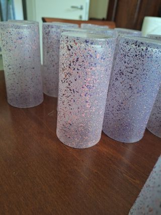 Set 24 Bicchieri Effetto Ghiaccio Moderni