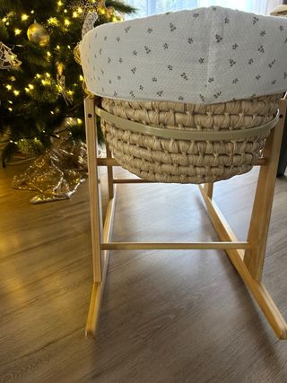 Moisés para bebé de mimbre