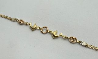 Pulsera Delfin oro combinado 18k, 5.48 g, 18.5 cm.