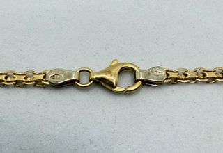 Pulsera Delfin oro combinado 18k, 5.48 g, 18.5 cm.