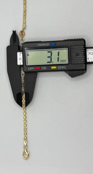 Pulsera Delfin oro combinado 18k, 5.48 g, 18.5 cm.