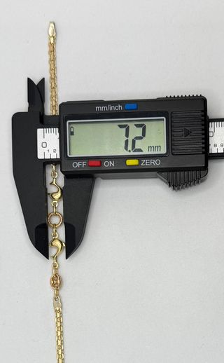 Pulsera Delfin oro combinado 18k, 5.48 g, 18.5 cm.