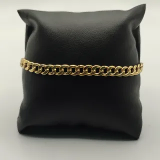 00574 Pulsera Barbada Oro 18k. 20cm