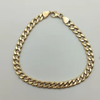 00574 Pulsera Barbada Oro 18k. 20cm