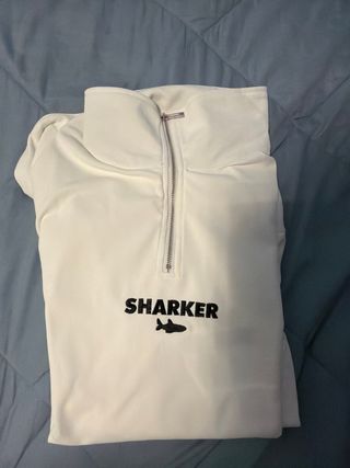 Sudadera Sharker blanca cremallera a estrenar