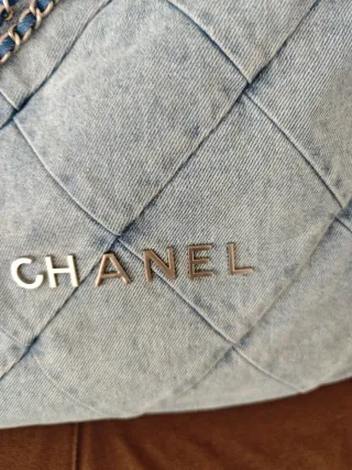 Borsa Chanel Hobo n°22 Denim Blu