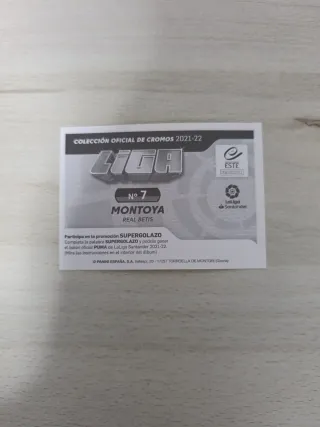 Cromo Montoya Panini LaLiga Este 2021-22