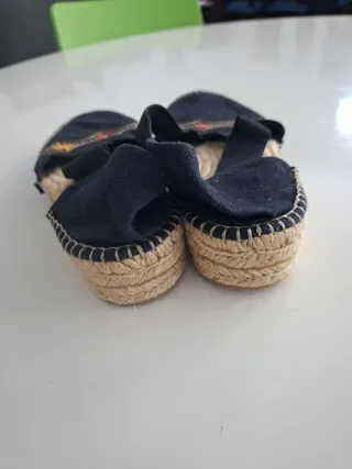 Sandalias esparto mujer negras