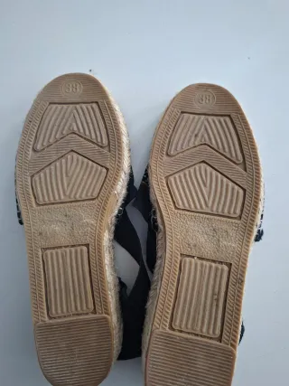 Sandalias esparto mujer negras