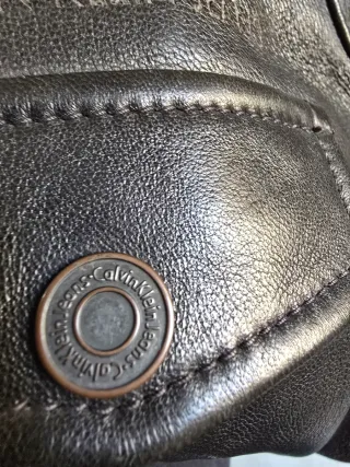 Chaqueta Piel Calvin Klein Jeans Negra,Motero