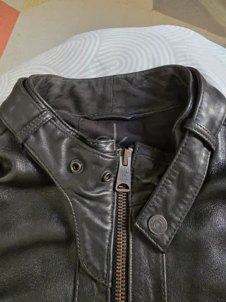 Chaqueta Piel Calvin Klein Jeans Negra,Motero