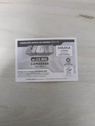 Cromo Camarasa Panini LaLiga Este 21-22