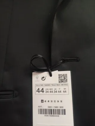 Americana fiesta Zara negra hombre