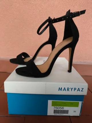 Sandalias MARYPAZ ante pulsera negras T.35