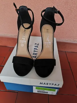 Sandalias MARYPAZ ante pulsera negras T.35