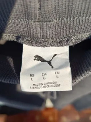 Pantalón Puma Oversize Gris Talla L .