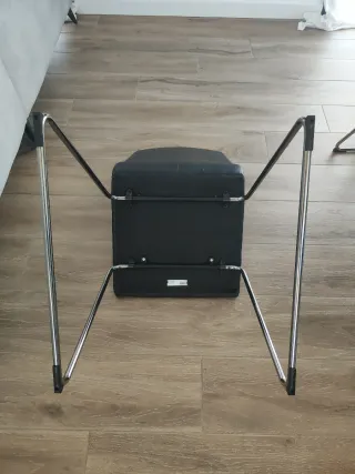 6 Sillas LILLÄNÄS IKEA negra y cromada