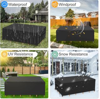 Fondello per mobili da giardino 170x94x71cm Nero