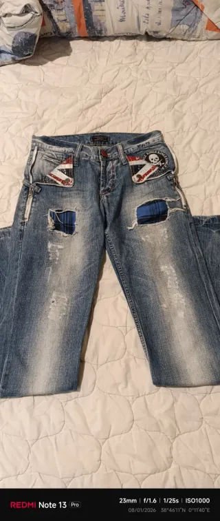 Kingz Vaqueros Talla 29UK 44  Vintage Union Jack