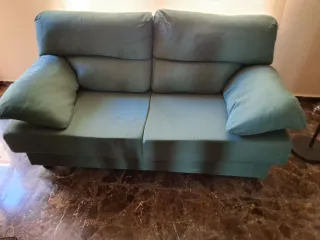Sofá de 3 y 2 plazas verde