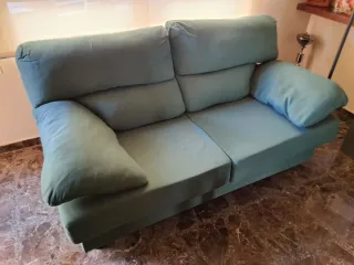 Sofá de 3 y 2 plazas verde