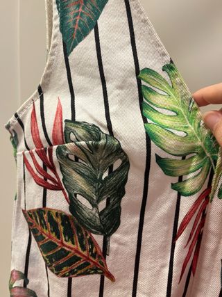 Mono Zara Estampado Hojas Rayas