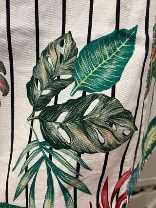 Mono Zara Estampado Hojas Rayas