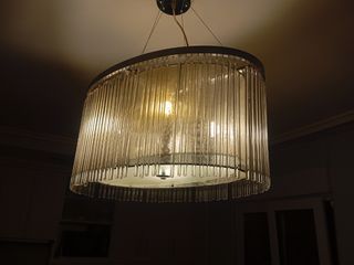 Lámpara colgante cristal y metal