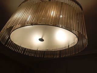 Lámpara colgante cristal y metal