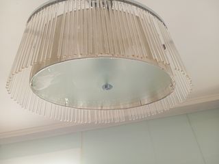 Lámpara colgante cristal y metal