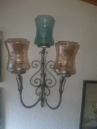 Lámpara de forja para pared