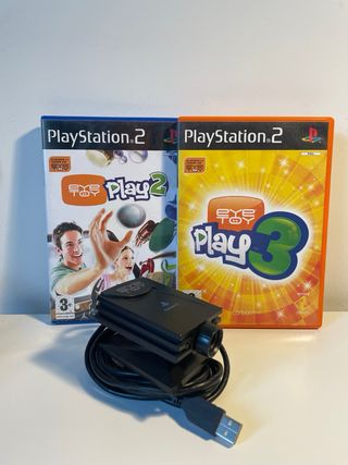 PS2 Slim Negra con Mandos y Juegos
