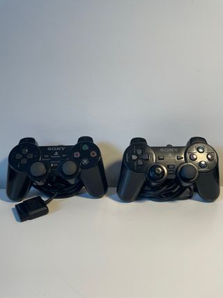 PS2 Slim Negra con Mandos y Juegos