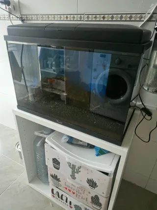 Acuario Aquatlantis 55L con accesorios y mueble