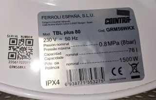 Termo Eléctrico Cointra Blanco