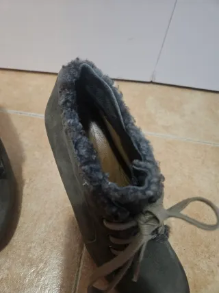 Botines piel grises talla 40-41