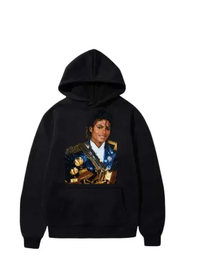 Sudadera Michael Jackson Negra Multicolor
