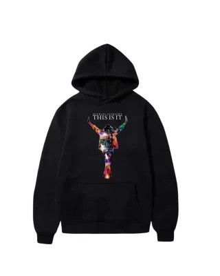 Sudadera Michael Jackson Negra Multicolor