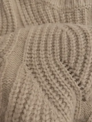 Jersey Mango Beige Punto Calado