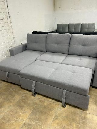 Sofá Cama Chaiselongue 3 Plazas Gris