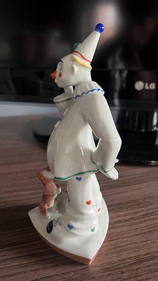 Figura Porcelana Payaso con Perro Kati Zorn