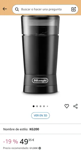 Molinillo de café DeLonghi acero inoxidable