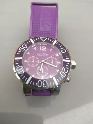 Lote 3 Relojes CALGARY Blanco,Azul y Morado.NUEVOS