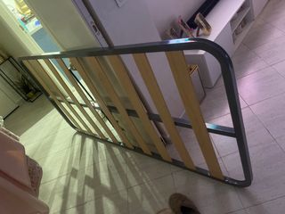Somier metálico con lamas de madera