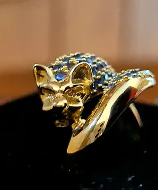 Anillo Oro 18k Felino
