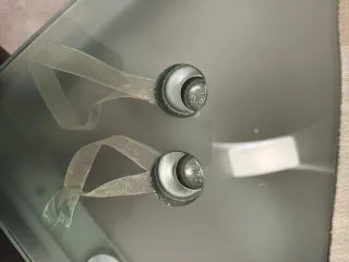 Coppia tendine a vetro per finestre corte