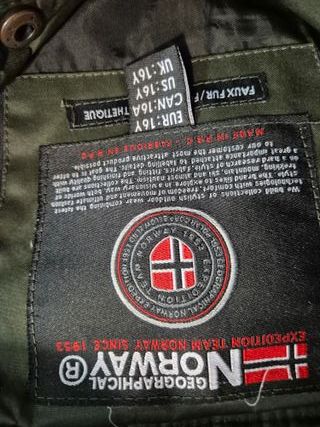 Abrigo Geographical Norway Verde